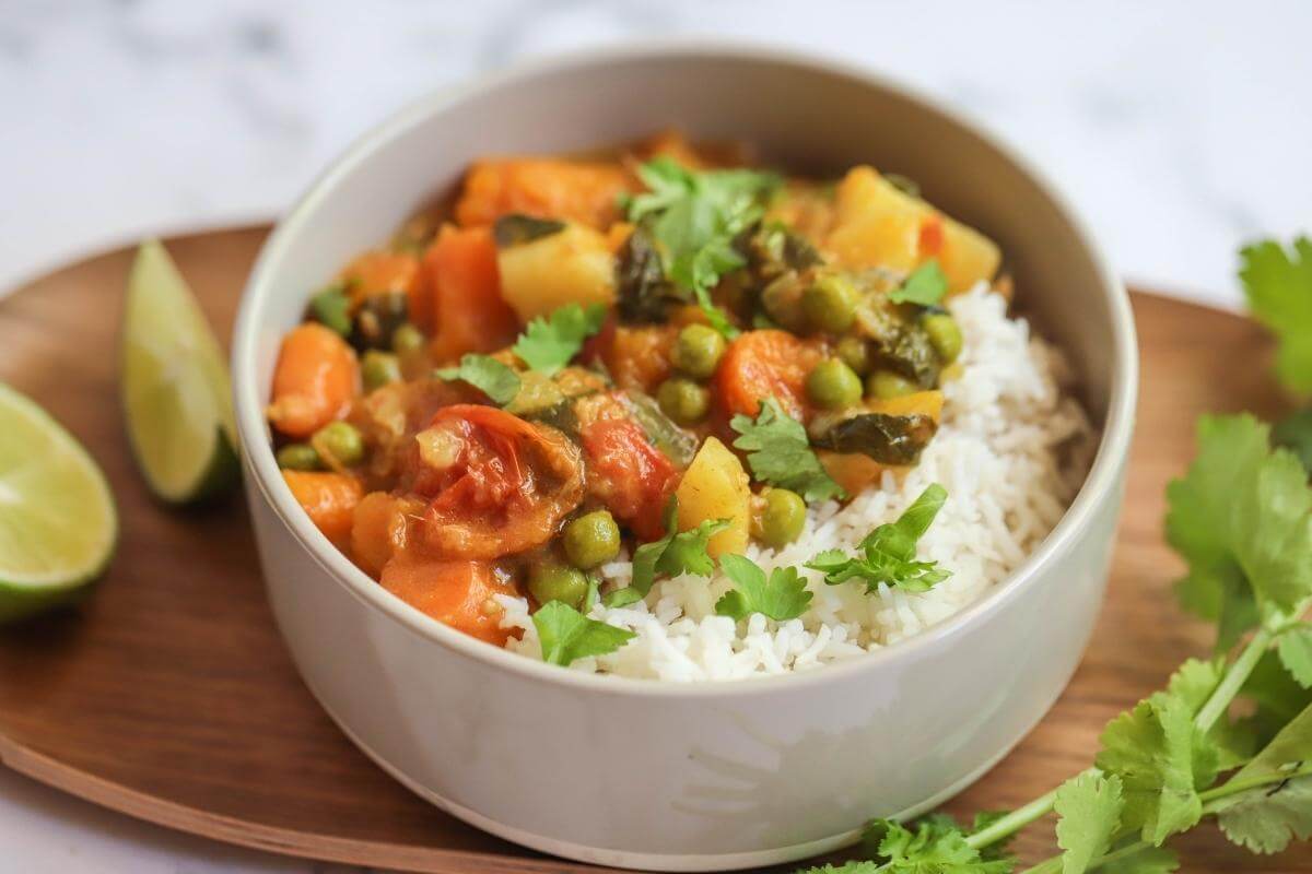 Plant based recipe for easy tasty Thai Red Pumpkin Curry Pot
