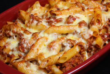 Hearty Baked Sausage & Cheese Pasta with Cherry Peppers