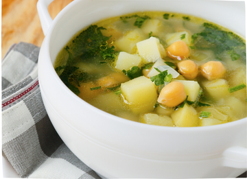 Slow Cooker Chickpea, Sweet Potato and Pesto Stew