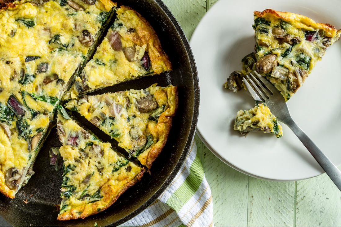 Mushroom, Leek, and Spinach Frittata