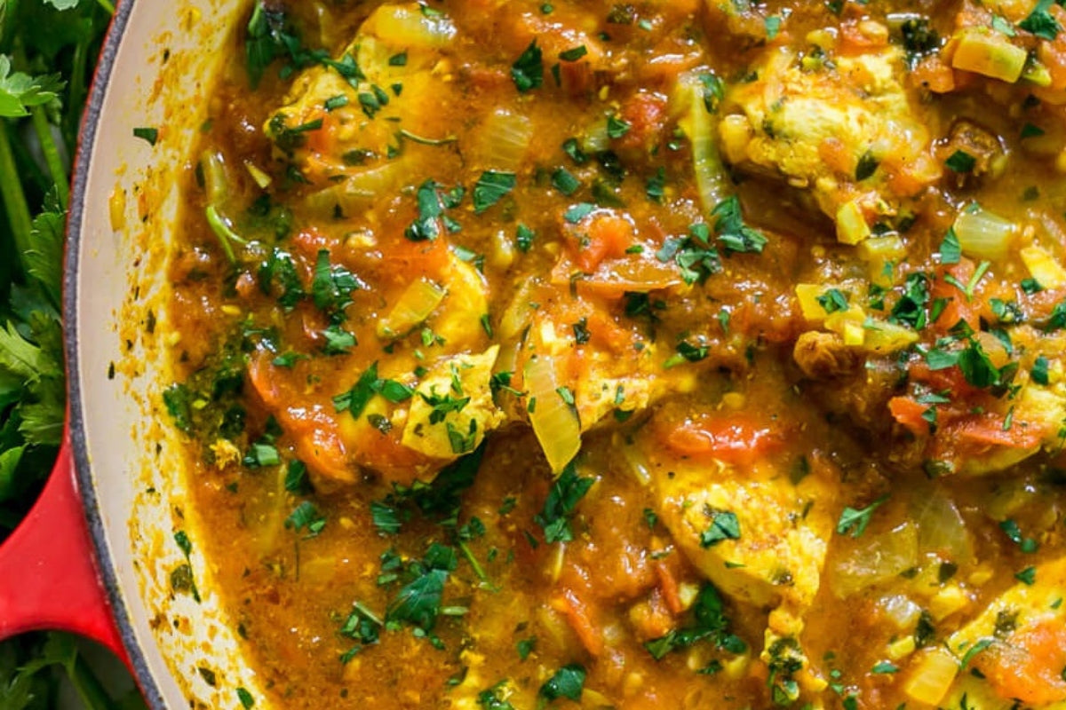 Tasty Moroccan Chicken (or Chickpea) Stew