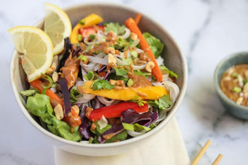 Tasty Thai Veg & Noodle Salad with Peanut Dressing from Birch & Wilde