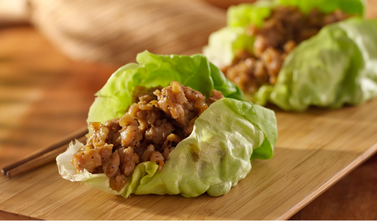 Citrus Sesame Turkey Lettuce Cups with Green Apple