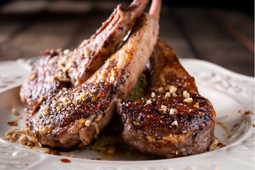 Spiced Lamb Chops with Chermoula and Warm Chickpea and Herb Salad