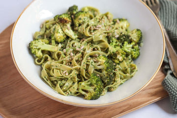 Protein-Rich Broccoli & Pesto Pasta recipe from birch and wilde