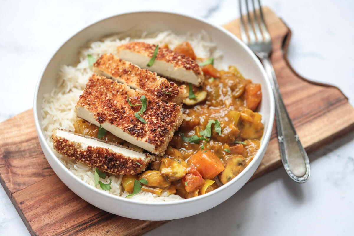 Try this plant based recipe for Fragrant Tofu Katsu Curry