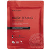 close up product shot of the front of a beautypro brightening sheet mask pack