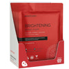 close up product shot of a display carton of beautypro brightening sheet mask packs