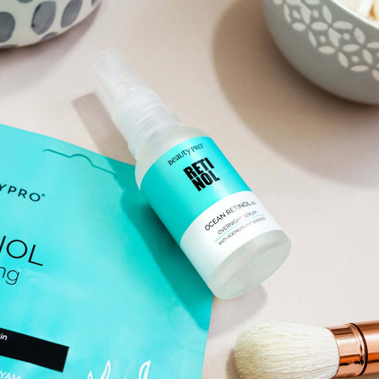 BeautyPro Overnight Ocean Retinol Sheet Mask & Serum Skincare Bundle