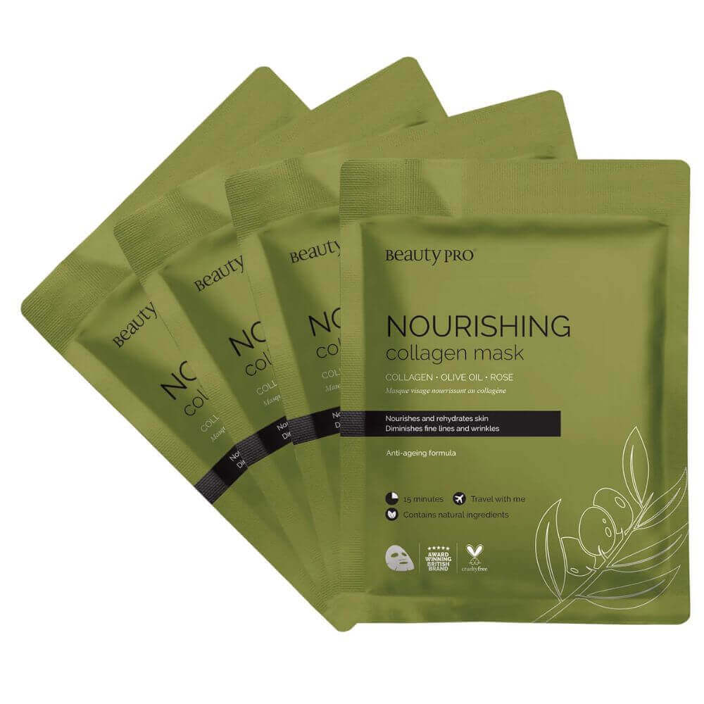 BeautyPro Nourishing Collagen Face Mask with Olive Extract and Rose