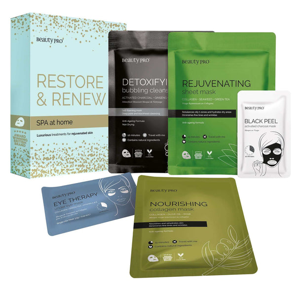 BeautyPro Spa at Home Skincare Gift Box - Restore & Renew