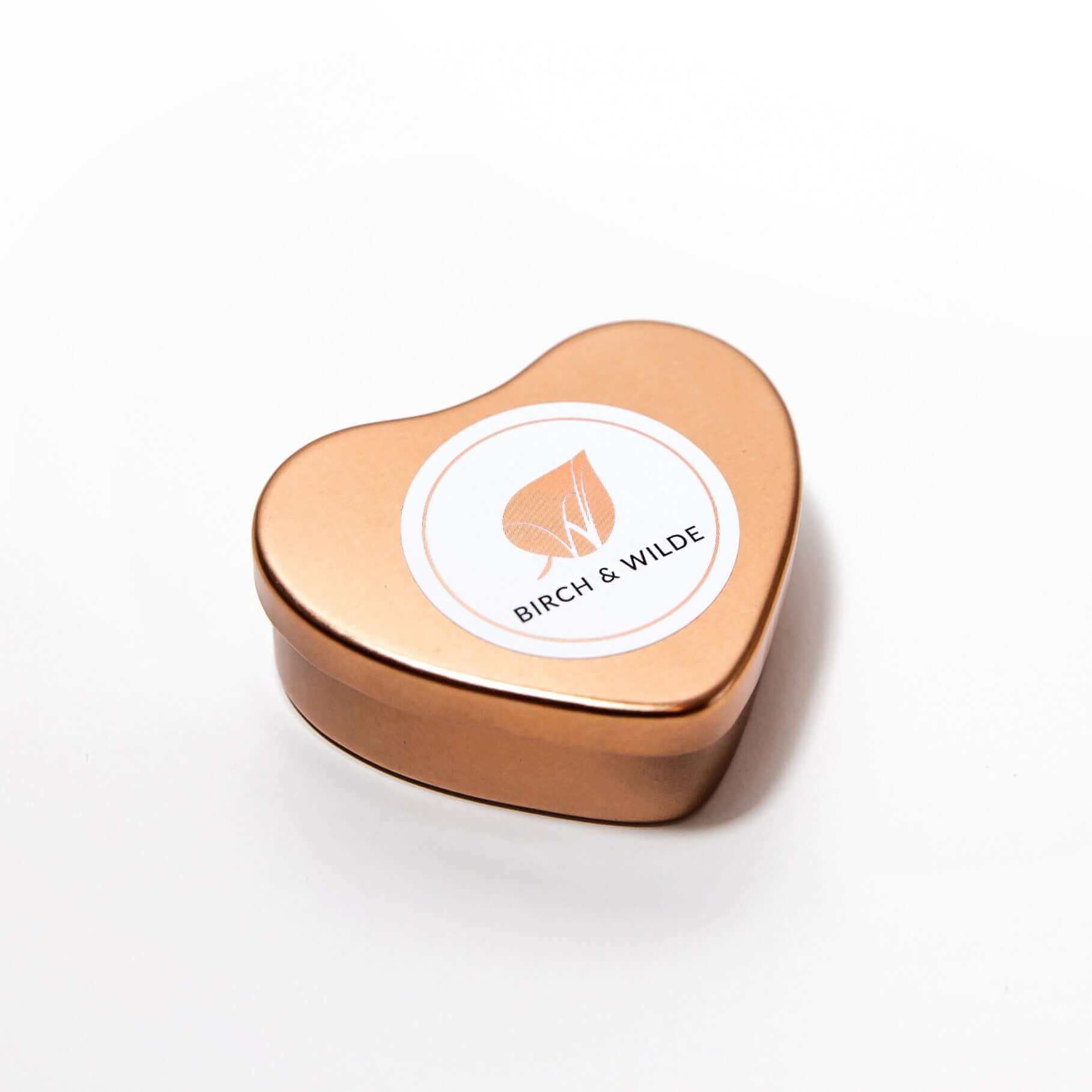 Sustainable Heart Shaped Refill Travel Tin (large) 50ml - Rose Gold
