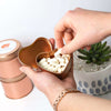 Sustainable Heart Shaped Refill Travel Tin (large) 50ml - Rose Gold