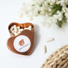 Sustainable Heart Shaped Refill Travel Tin (large) 50ml - Rose Gold