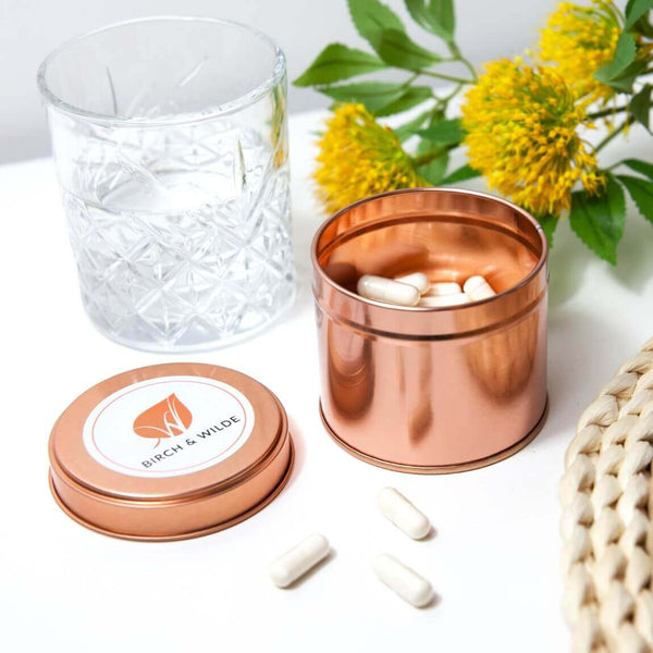 Sustainable Supplement Capsule or Pill Refill 'Forever' Pot 250ml - Rose Gold