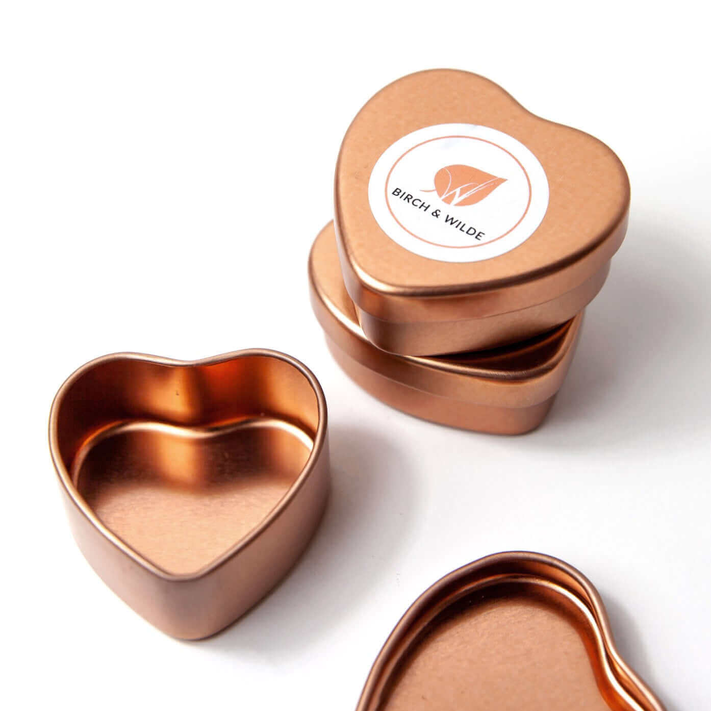 Sustainable Heart Shaped Refill Travel Tin (small) 20ml - Rose Gold