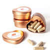 Sustainable Heart Shaped Refill Travel Tin (small) 20ml - Rose Gold