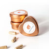 Sustainable Heart Shaped Refill Travel Tin (small) 20ml - Rose Gold