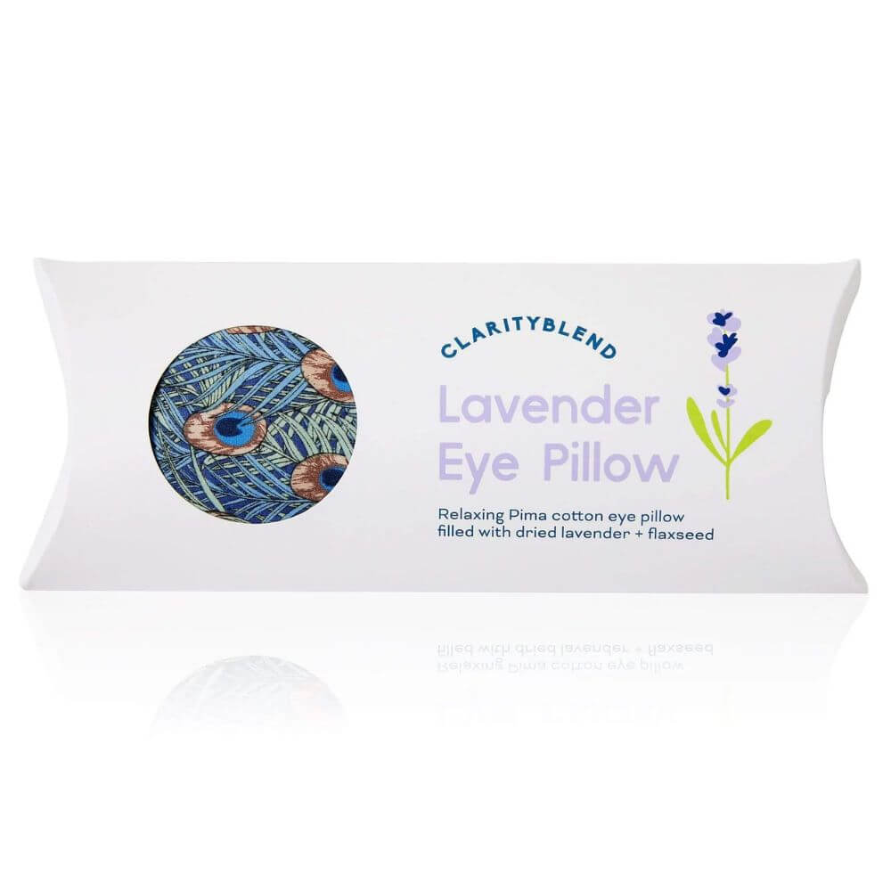 Eye Pillow for Relaxation Aromatherapy Natural Lavender | Peacock Feather Pattern