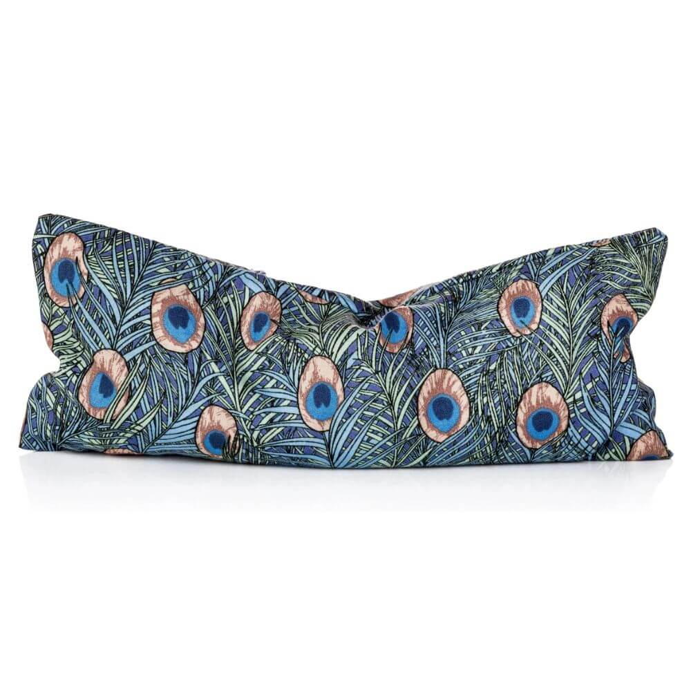 Eye Pillow for Relaxation Aromatherapy Natural Lavender | Peacock Feather Pattern