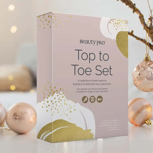 BeautyPro Spa at Home Skincare Gift Box - Top to Toe Sheet Mask Set